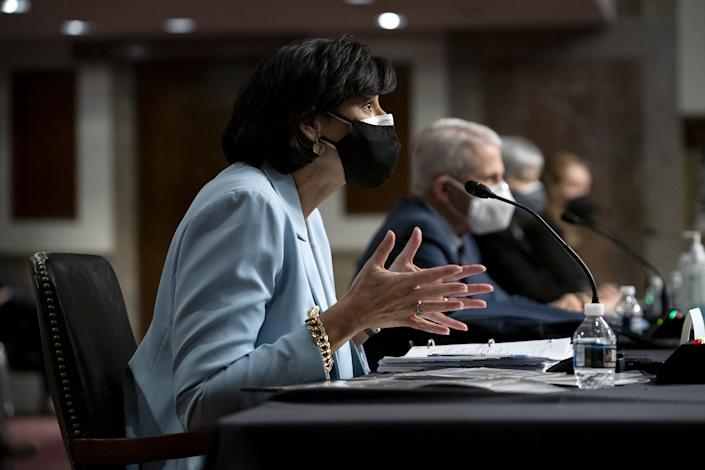 Rochelle Walensky, director of the CDC, at a Senate Health, Education, Labor, and Pensions Committee hearing on Jan. 11.